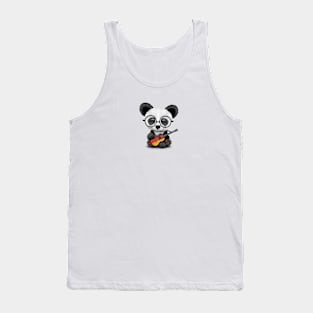 Baby Panda Playing German Flag Guitar Tank Top